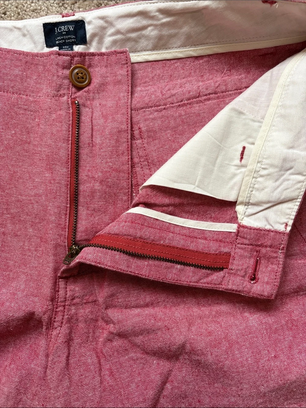Men's J.Crew Linen-Cotton Beach Short